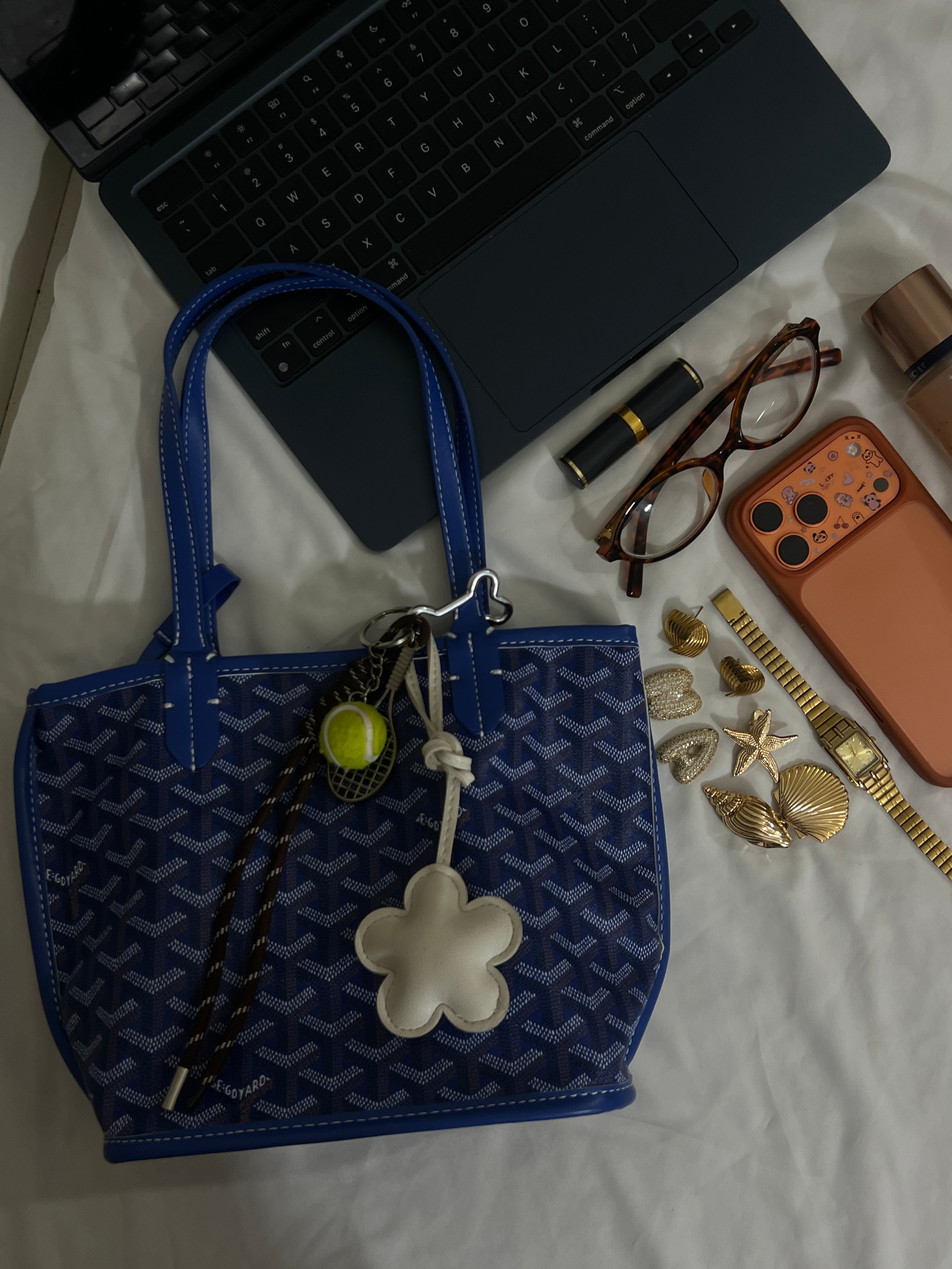 Goyard Tote Bag - Blue (Medium with Pouch)