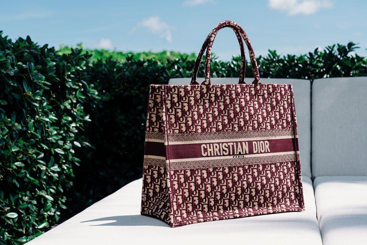 CHRISTIAN DIOR TOILE CANVAS TOTE BOOK BAG