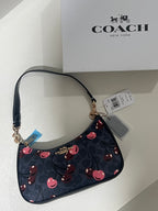 Coach Teri Blue Cherry Shoulder Bag (with Box and long strap)