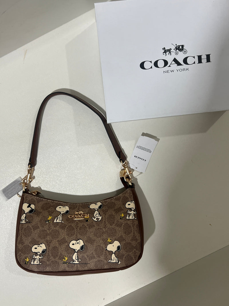 Coach Peanuts Teri Shoulder Bag (with Box and long strap)
