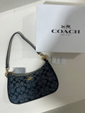 Coach Teri Shoulder Bag in Signature Chambray (With Box and long strap)