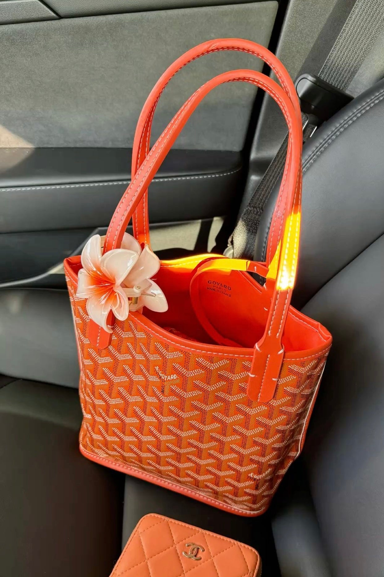 Goyard Tote Bag - Orange (Medium with Pouch)