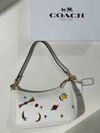 Coach Teri White Shoulder Bag (with Box and long strap)