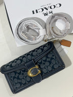 Signature Chambray Coach Shoulder Bag (WITH BOX)