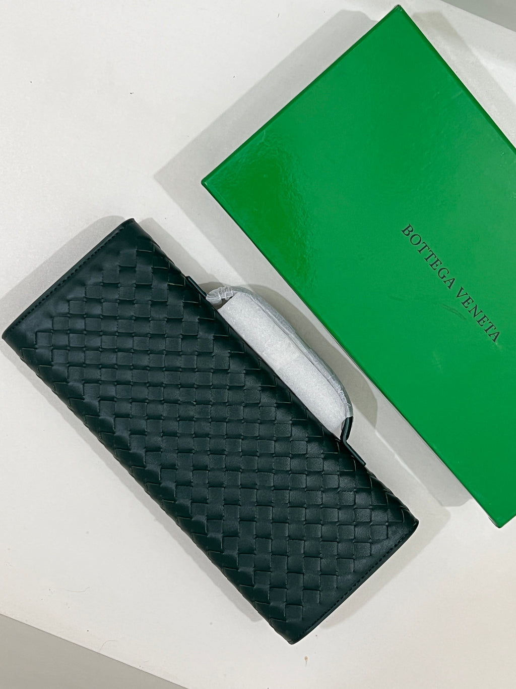 Bottega Veneta Inspired Clutch (Green) with Long Strap