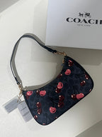 Coach Teri Blue Cherry Shoulder Bag (with Box and long strap)