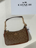 Coach Teri Brown Shoulder Bag (with Box and long strap)