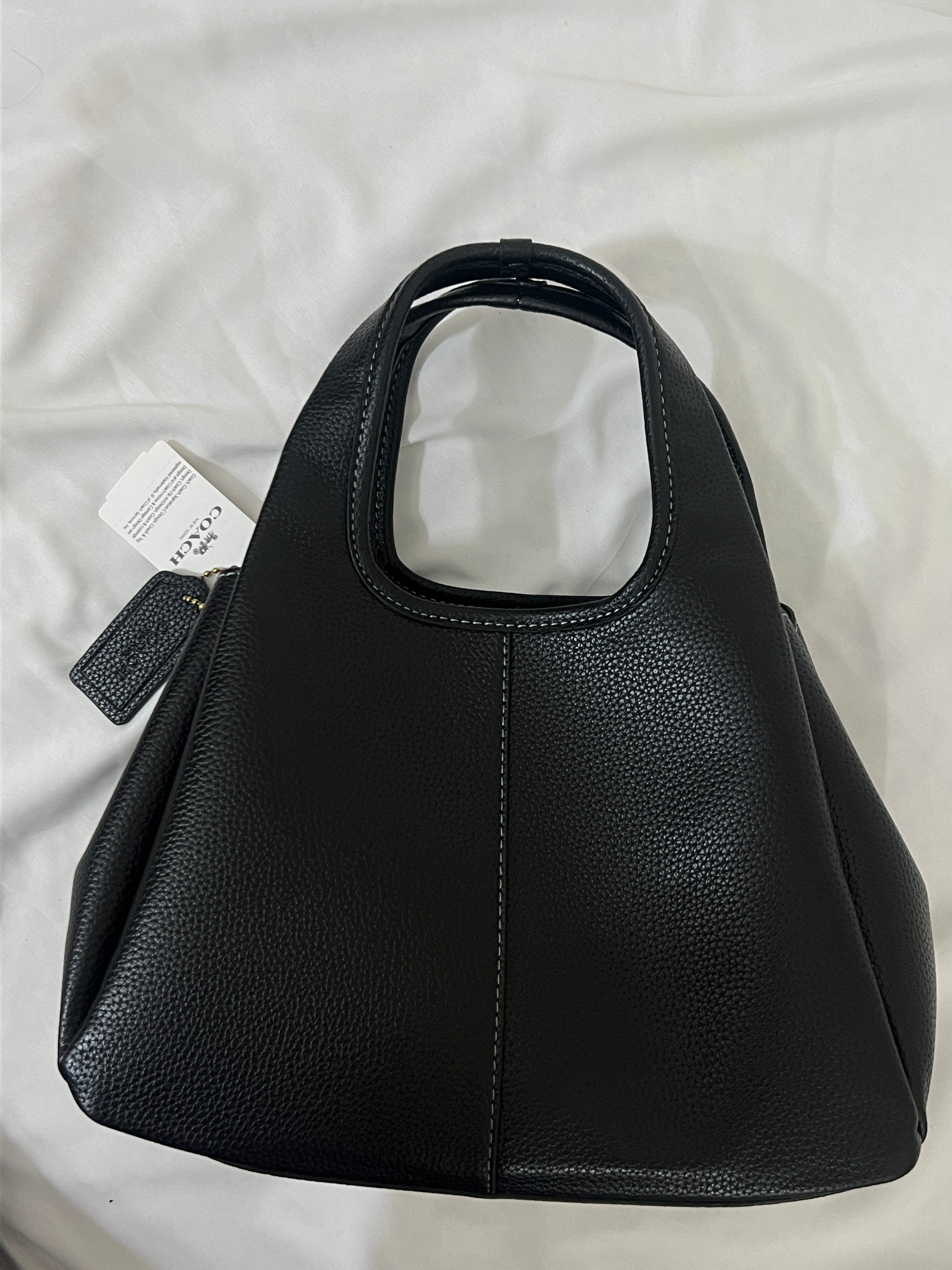 Coach Lana Shoulder Bag 23 In Signature Jacquard black Leather