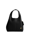 Coach Lana Shoulder Bag 23 In Signature Jacquard black Leather