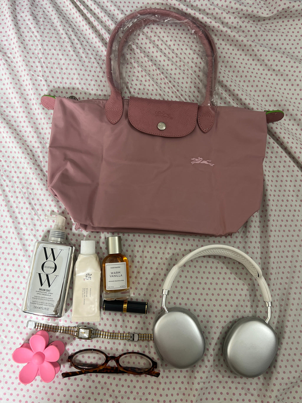 Longchamp Tote Medium - Marshmallow Pink (WITH BRAND LOGO)