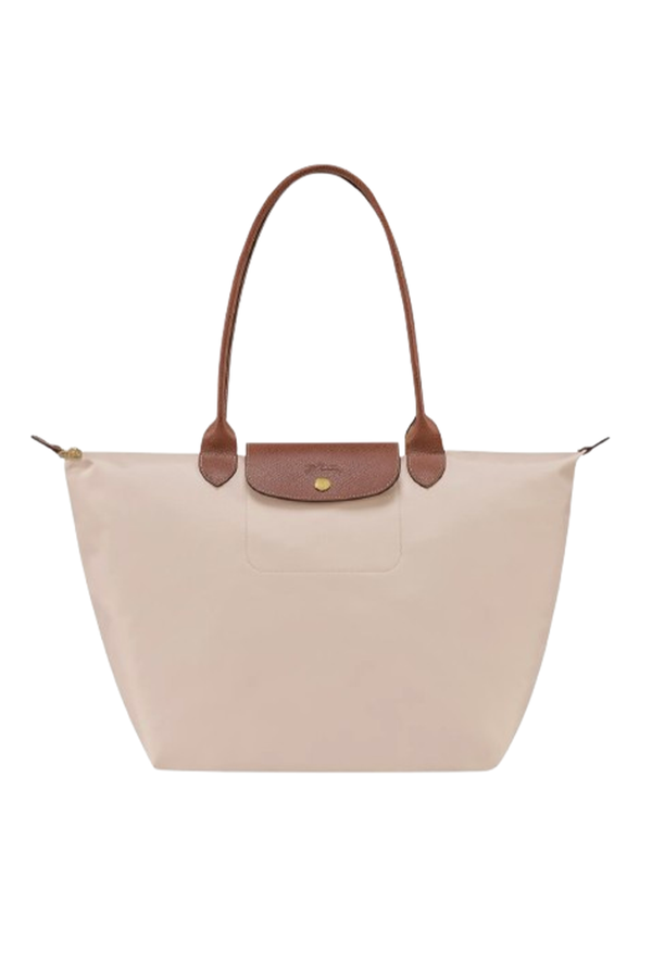 Longchamp Tote MEDIUM - Paper White (WITH BRAND LOGO)