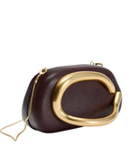ZARA VIRAL CLUTCH with chain - Burgandy
