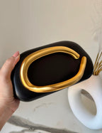 ZARA Black Clutch with Long Chain