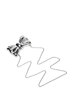 Viral Mini Silver Bow Clutch