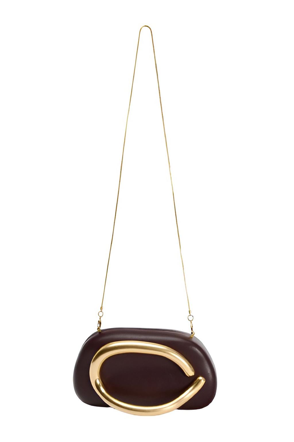 ZARA VIRAL CLUTCH with chain - Burgandy