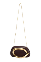 ZARA VIRAL CLUTCH with chain - Burgandy