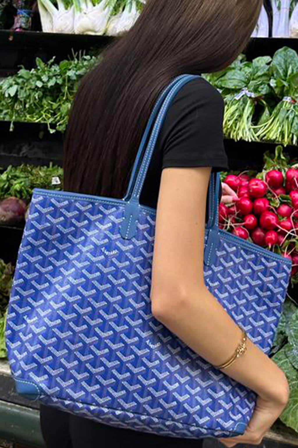 Goyard Tote Bag – Blue (Large With Pouch)