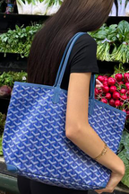 Goyard Tote Bag – Blue (Large With Pouch)