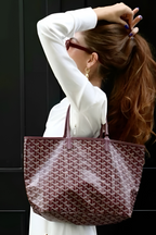 Goyard Tote Bag – Burgundy (Large With Pouch)