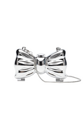 Viral Mini Silver Bow Clutch
