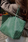 Goyard Tote Bag – Green (Large With Pouch)