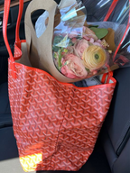 Goyard Tote Bag – Orange (Large With Pouch)