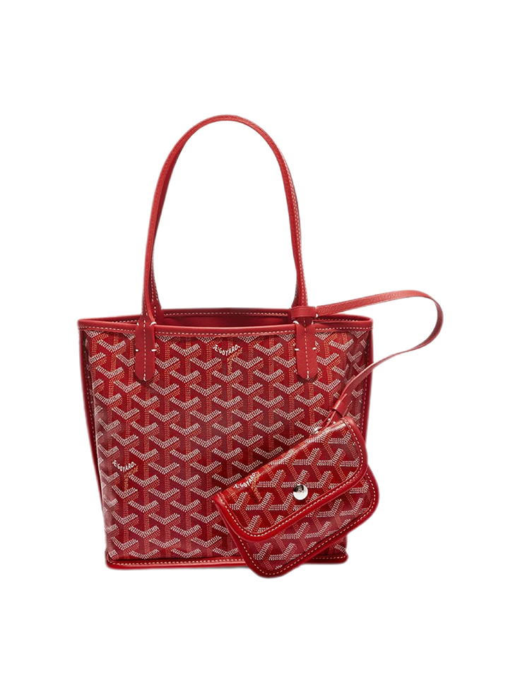 Goyard Tote Bag - Red  (Medium with Pouch)