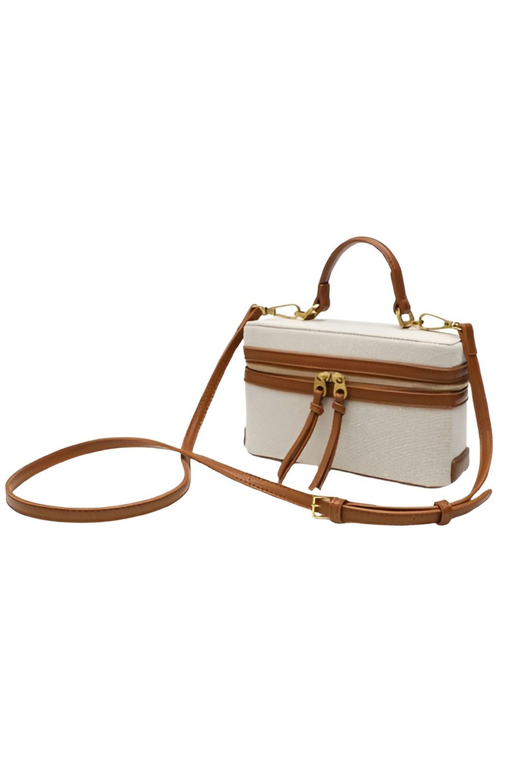 ZARA Inspired Box Bag - Chocolate Brown with Long Strap