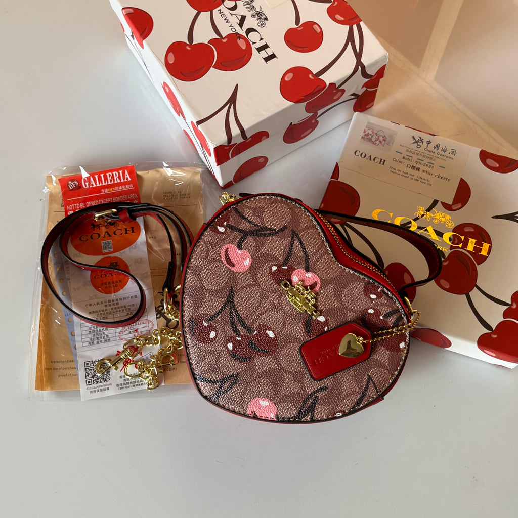 Coach Heart Crossbody In Signature Canvas