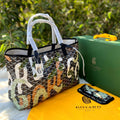 Goyard Black Leatherr Camouflage Goyardine Coated Canvas Limited Edition Saint Louis PM Tote
