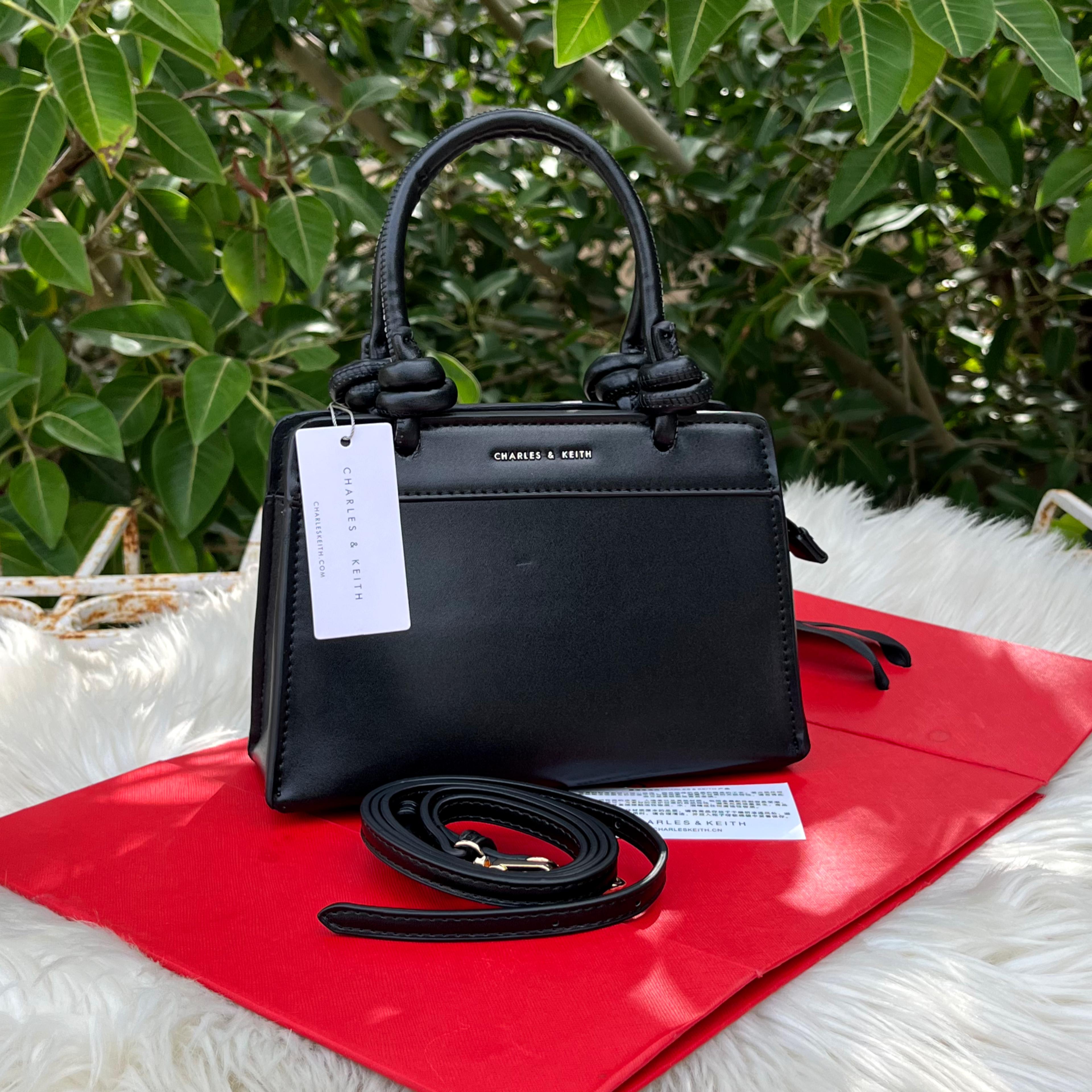 CHARLES & KEITH Sabine Knotted Handle Trapeze Bag